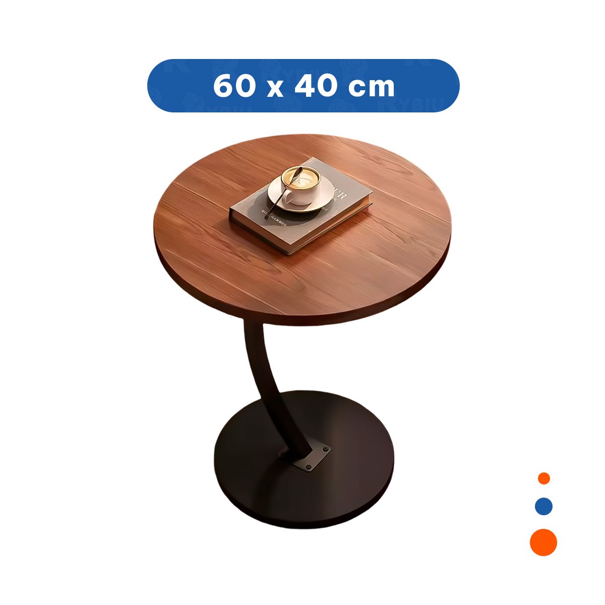 PACK2 MOSTRADOR CIRCULAR 40X60CM MARRON Y NEGRO ESTRUCTURA FIRME USO DIARIO Y+REGALO STICKER - 4