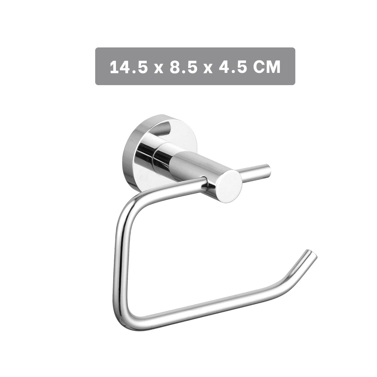 PORTA PARA PAPEL HIGIENICO PARA PARED ESTRUCTURA ESTABLE METAL PLATEADO YSTICKY - 4