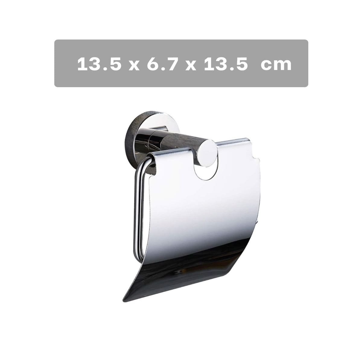 PORTA PARA PAPEL HIGIENICO CON DISENO COMPACTO PARA PARED PLATEADO TOP YLIGAS REGALO - 4