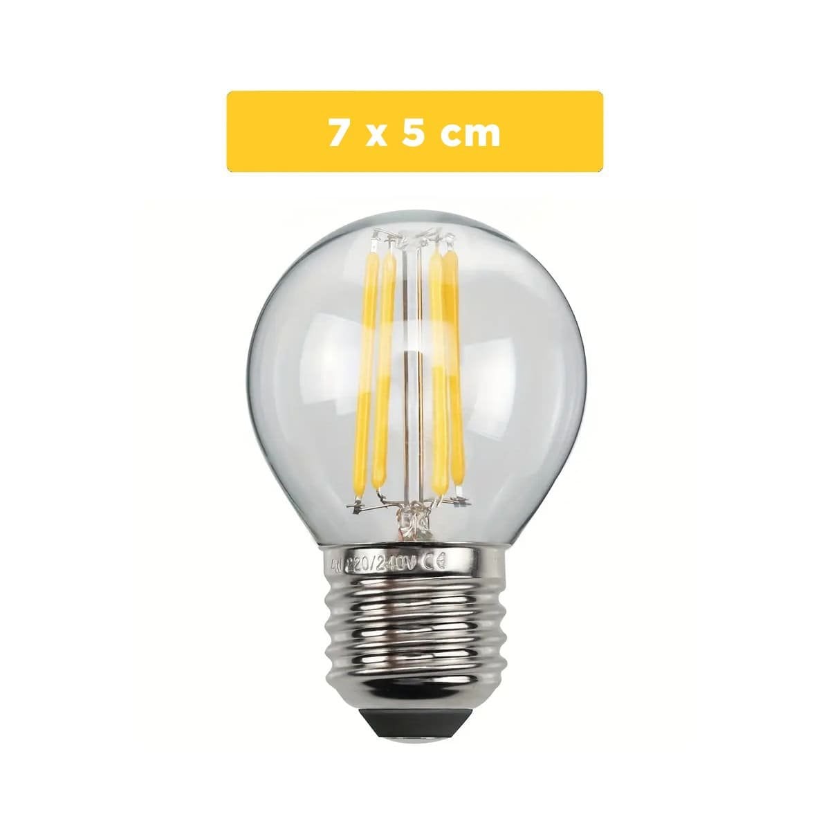 PACK6 LED EFICIENTE 4W TRANSPARENTE LUZ BLANCA PARA HOGAR CASA NAVIDAD YPAPEL REGALO - 4