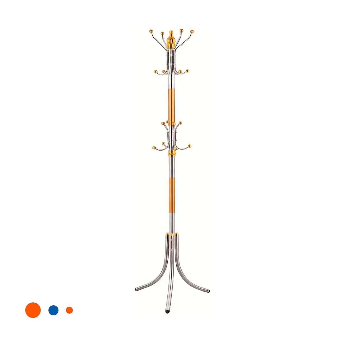 COLGADOR MULTIUSO 172CM DORADO Y PLATEADO USO DIARIO COMODO Y PRACTICO Y+PAPEL REGALO - 1