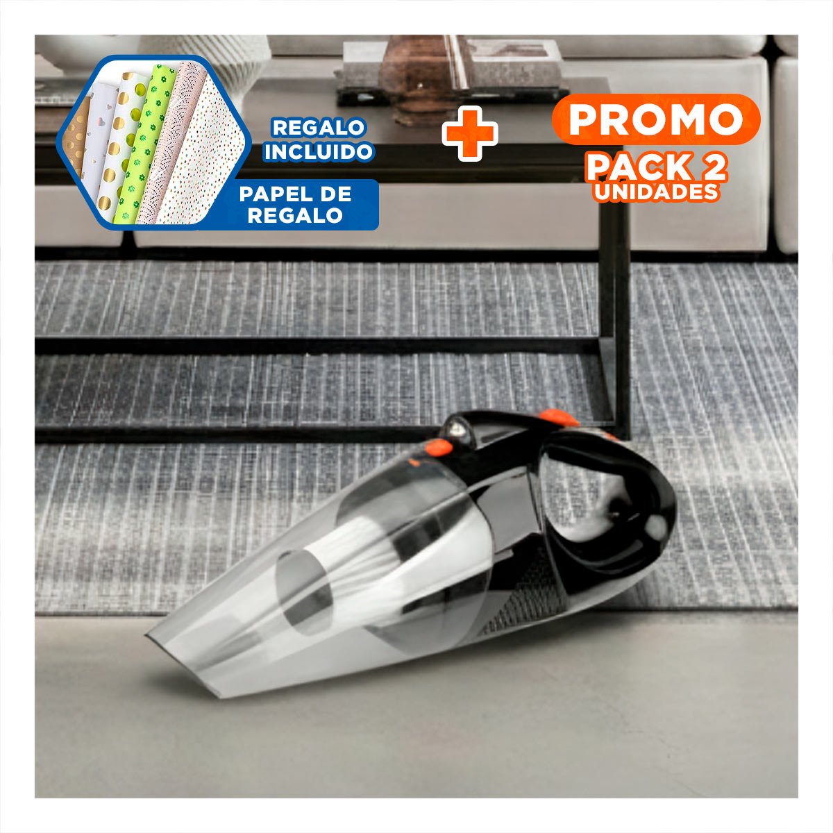 PACK2 DISPOSITIVO COMPACTO DE LIMPIEZA CON LINTERNA PARA AMBIENTES REDUCIDOS Y+PAPEL REGALO - 1