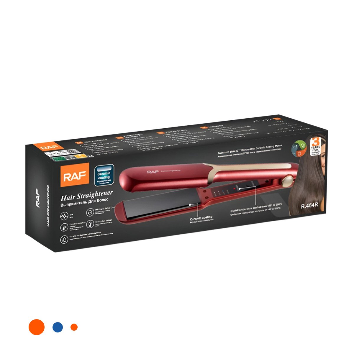 PACK2 PLANCHA CAPILAR DE CALENTAMIENTO RAPIDO PARA USO DIARIO ROJO PRO Y+PAPEL REGALO - 3