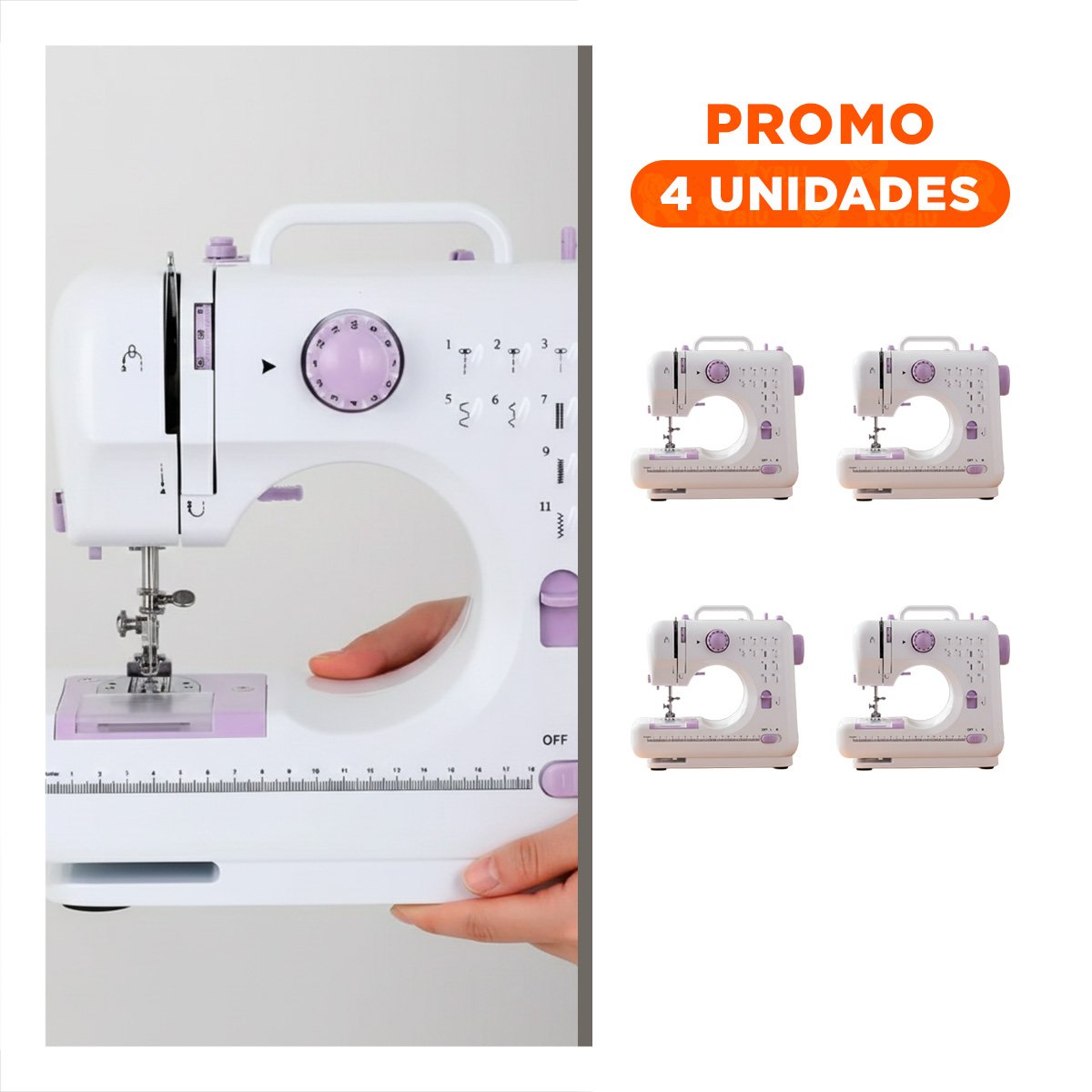 PACK4 COSTURERA PENSADA PARA MESAS DE TRABAJO CASERAS COLOR BLANCO COMPACTO Y+REGALO STICKER - 1