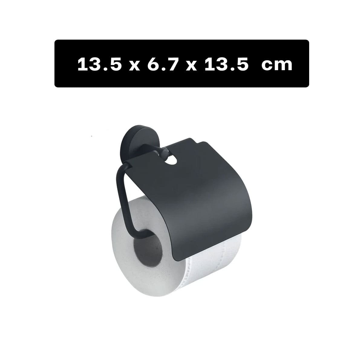 PACK4 BASE PARA PAPEL HIGIENICO CON DISENO VERTICAL PARA PARED NEGRO TOP Y+PAPEL REGALO - 4