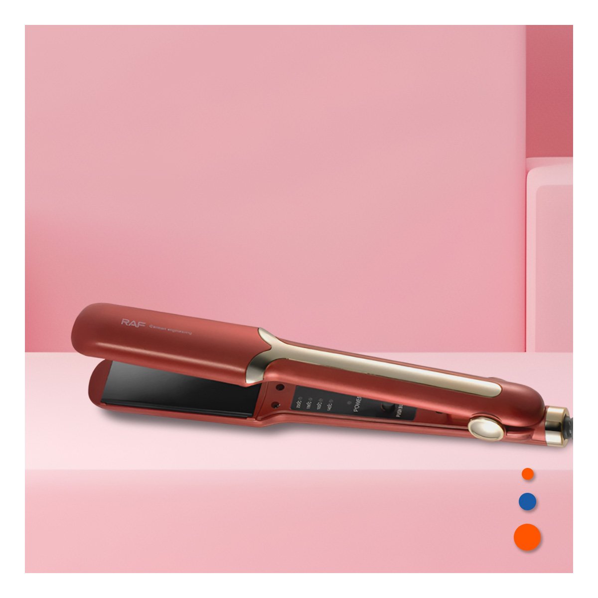 ALISADORA DE CABELLO PRACTICA PARA ESTILO LISO Y NATURAL ROJO CASA Y+LIGAS REGALO - 1