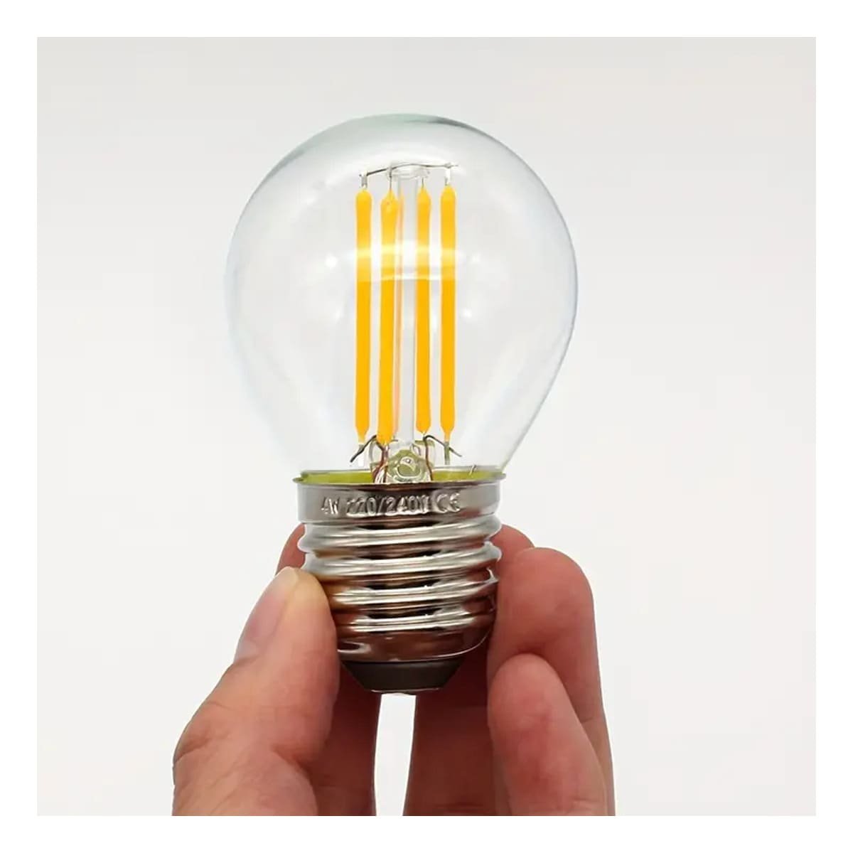 FOCO LED 4W TRANSPARENTE LUZ BLANCA PARA CASA HOGAR DECORACION FESTIVA Y+PAPEL REGALO - 5