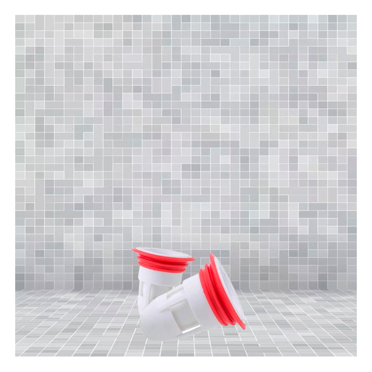 PACK12 VALVULA DE PISO BLANCO CON PROTECCION PARA AREA HIGIENICA Y+PAPEL REGALO - 3