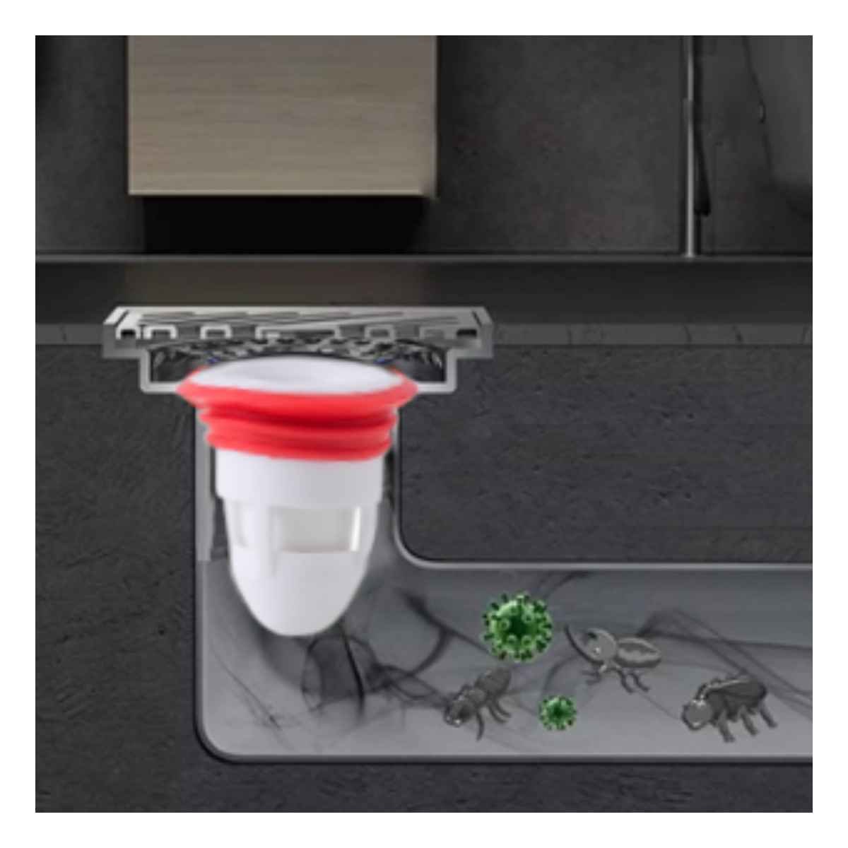 PACK12 VALVULA DE PISO BLANCO CON PROTECCION PARA AREA HIGIENICA Y+PAPEL REGALO - 5