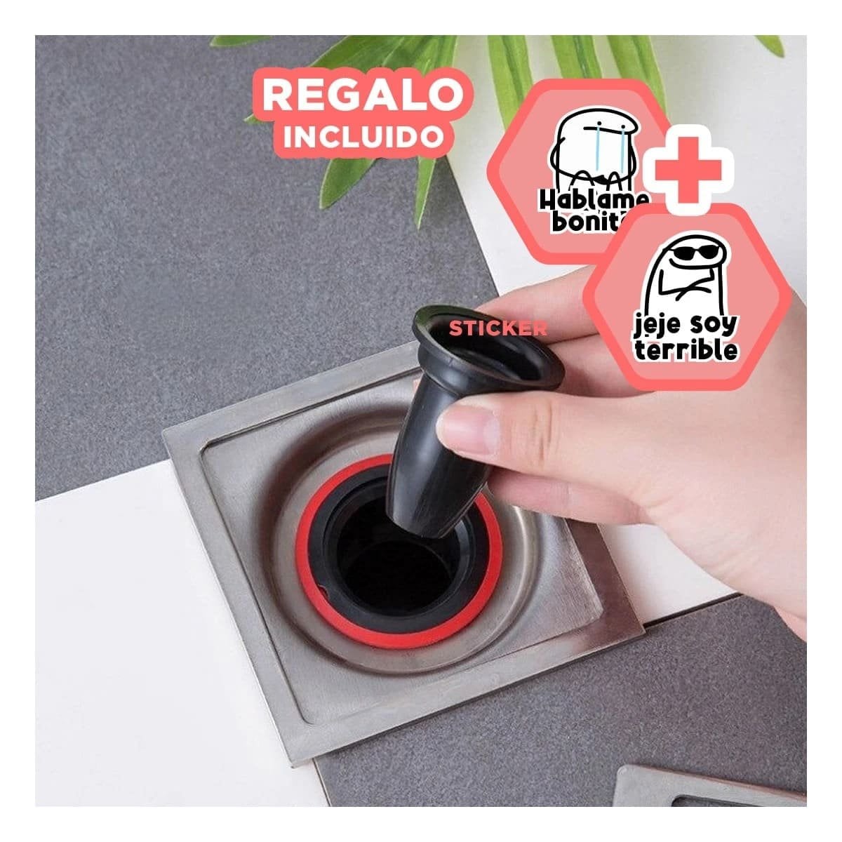 SISTEMA DE DRENAJE PARA ZONA HUMEDA CON PROTECCION ANTI INSECTOS NEGRO Y+REGALO STICKER - 1