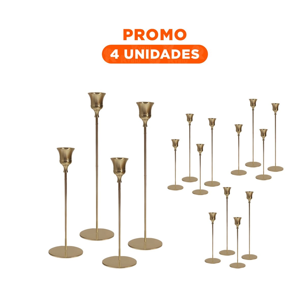 PACK4 OBJETO DE METAL PARA VELAS QUE APORTA DETALLE VISUAL A LA DECORACION Y+REGALO STICKER - 1