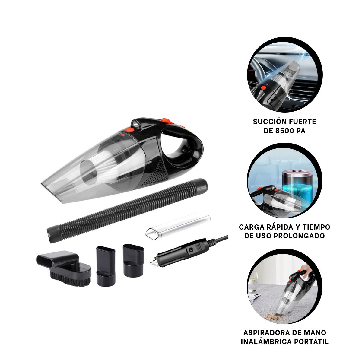 SOLUCION DE LIMPIEZA PORTATIL CON LINTERNA PARA ESCRITORIO Y VEHICULO - 3