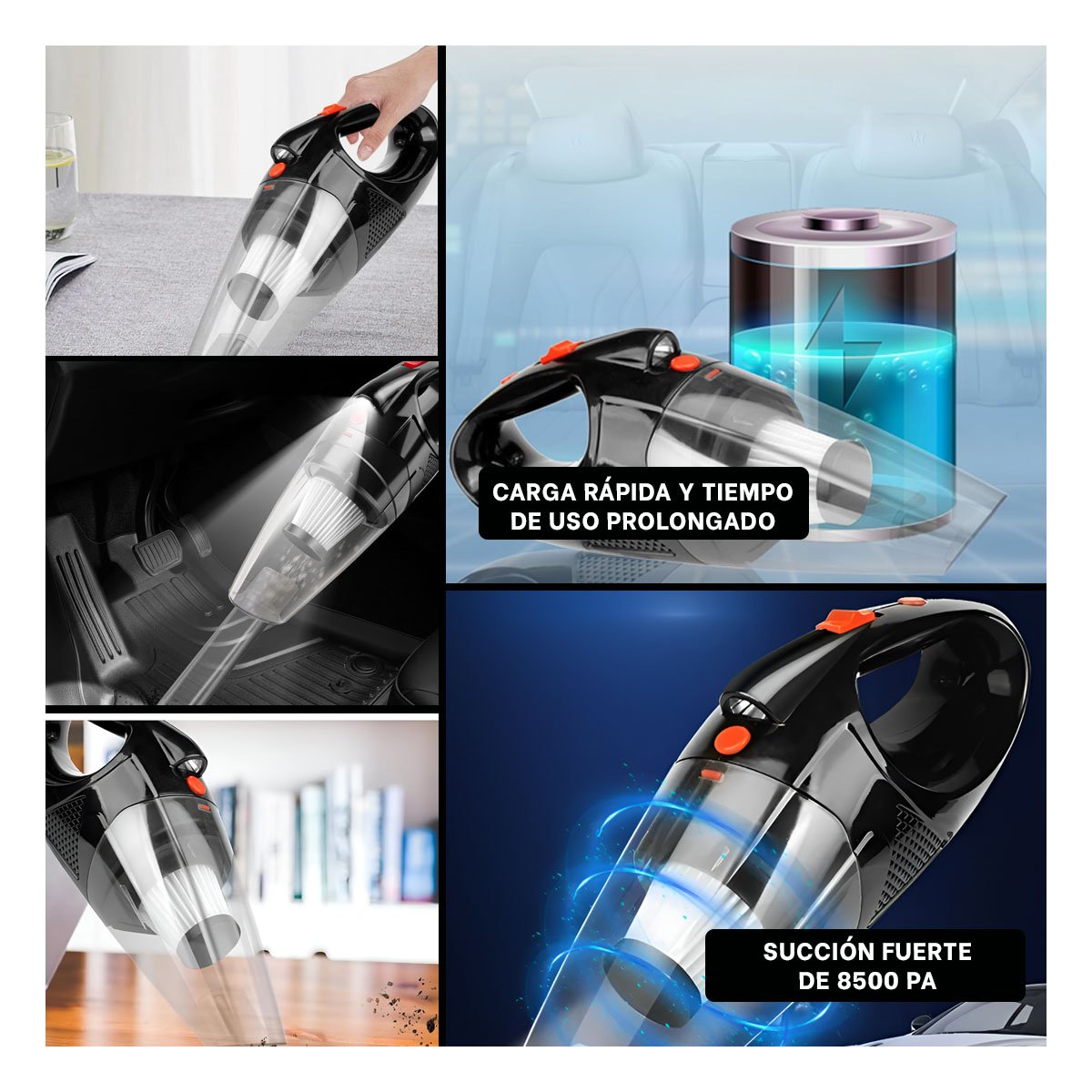 SOLUCION DE LIMPIEZA PORTATIL CON LINTERNA PARA ESCRITORIO Y VEHICULO - 5