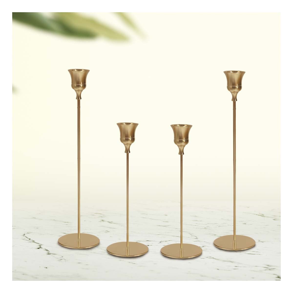 PACK4 COMPLEMENTO DECORATIVO METALICO PARA VELAS EN AMBIENTES DEL HOGAR Y+PAPEL REGALO - 2