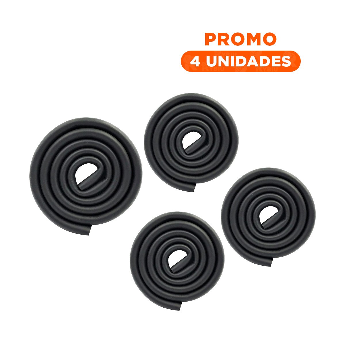 PACK4 ESQUINA ACOLCHADA DE ESPUMA FLEXIBLE PARA BORDES DE MUEBLES CASA NEGRO Y+REGALO STICKER - 1