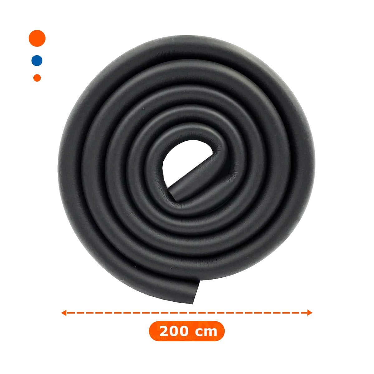 PACK4 ESQUINA ACOLCHADA DE ESPUMA FLEXIBLE PARA BORDES DE MUEBLES CASA NEGRO Y+REGALO STICKER - 4
