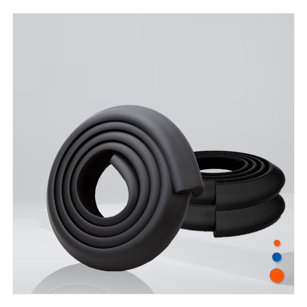 PACK6 ESQUINA ACOLCHADA DE ESPUMA SEGURA PARA BORDES DE MESA SEGURIDAD NEGRO - 2