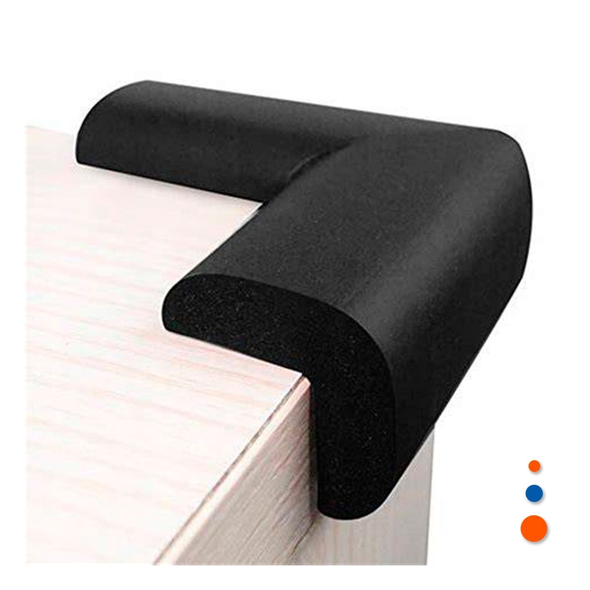 GUARDA ESQUINA DE ESPUMA FLEXIBLE PARA BORDES FILOSOS DE MUEBLES NEGRO Y+REGALO STICKER - 5