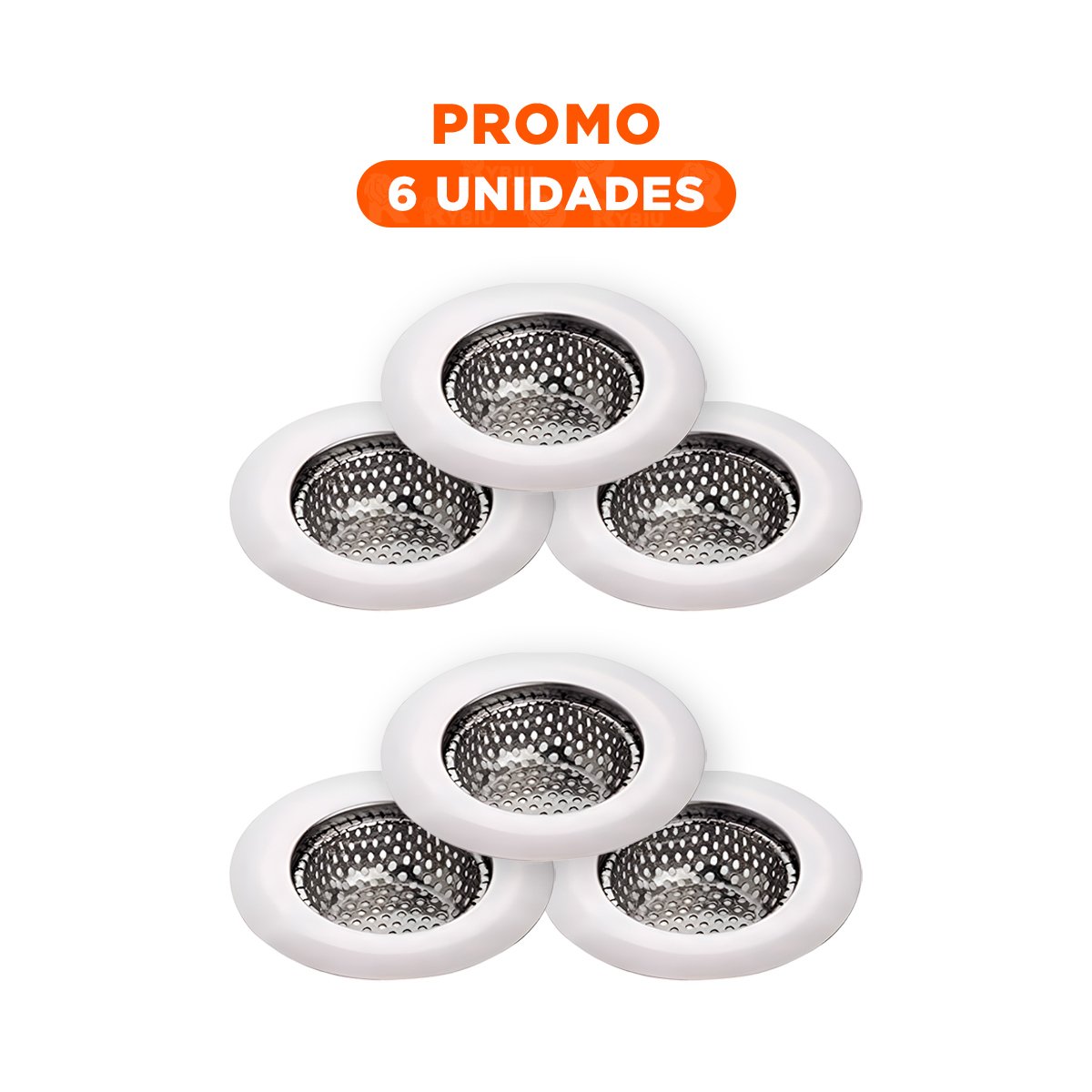 PACK6 COLADOR PLATEADO FILTRADOR CON AJUSTE PARA TUBERIA Y MEDIDA 7CM - 1
