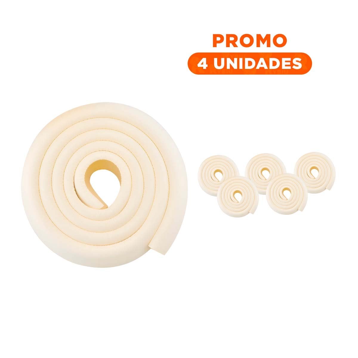 PACK4 ESQUINA ACOLCHADA DE ESPUMA FLEXIBLE PARA BORDES DE MUEBLES CASA CREMA Y+REGALO STICKER - 1