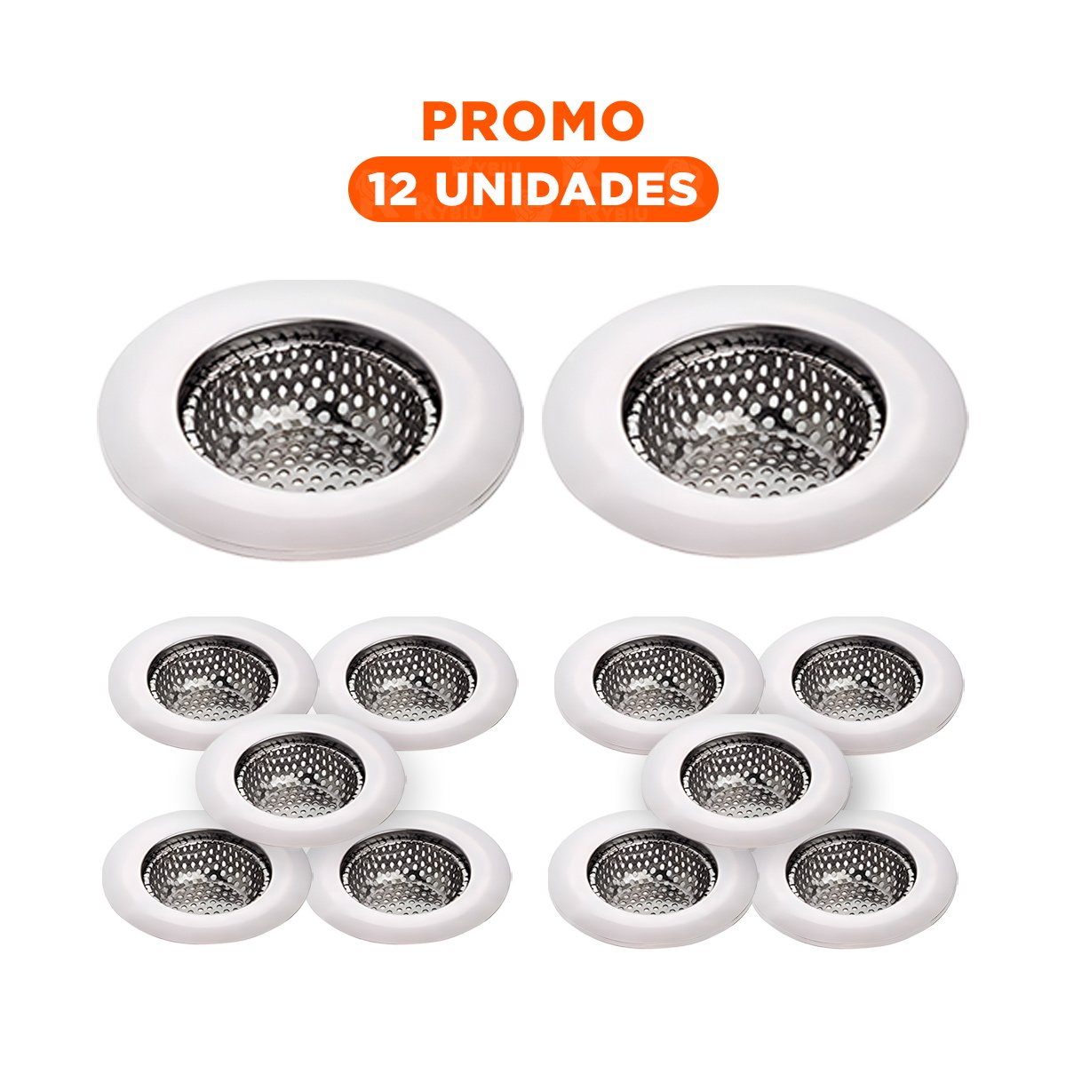 PACK12 ACCESORIO FILTRADOR PLATEADO DE USO PRACTICO DOMESTICO YREGALO STICKER - 1