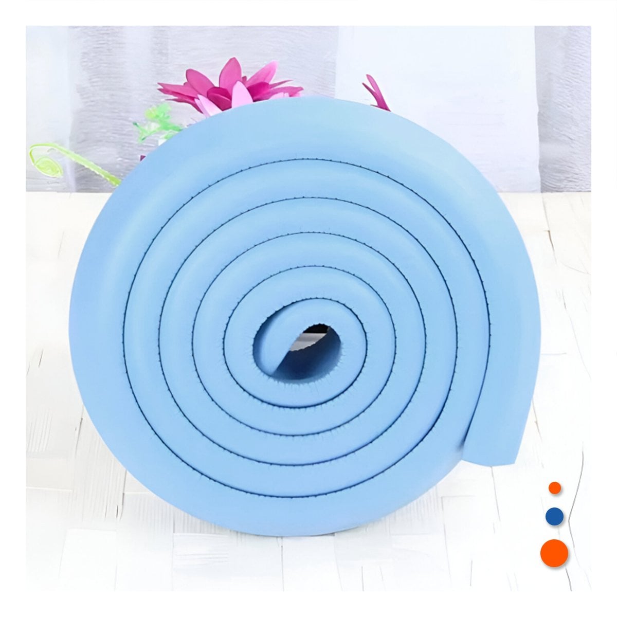 GUARDA ESQUINA DE ESPUMA RESISTENTE PARA BORDES DE MUEBLES Y MESAS AZUL Y+POST IT - 2