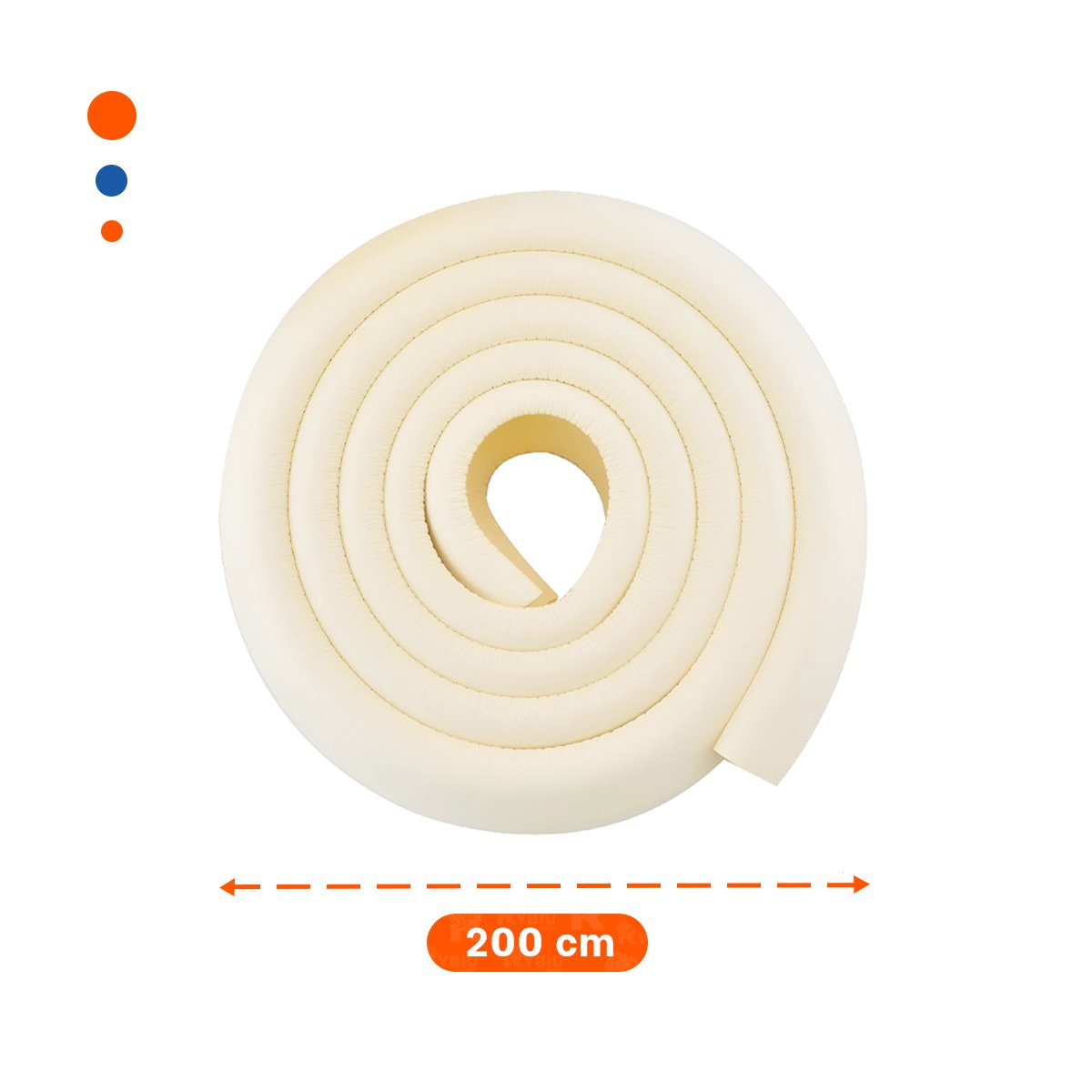 PACK4 ESQUINA ACOLCHADA DE ESPUMA PARA BORDES DE MESA Y MUEBLES CREMA - 4