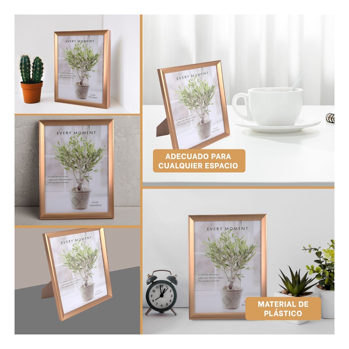 PACK4 SOPORTE PARA FOTOGRAFIA CON ESTILO ELEGANTE QUE REALZA LA IMAGEN Y+REGALO STICKER - 2