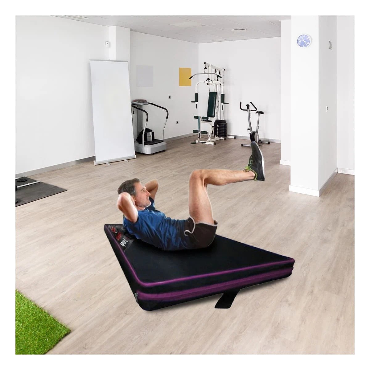 PACK2 BASE ACOLCHADA NEGRA TALLA L 1.5 M AMARILLO PARA FITNESS - 5