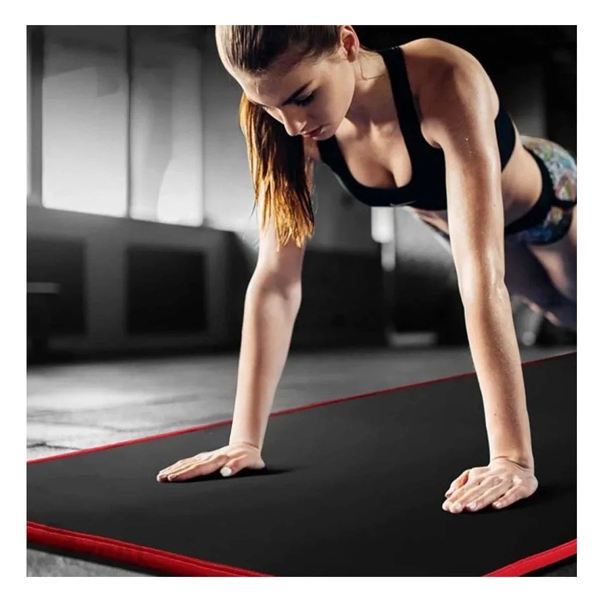 PACK2 BASE ACOLCHADA NEGRA TALLA L 1.5 M AMARILLO PARA FITNESS - 3