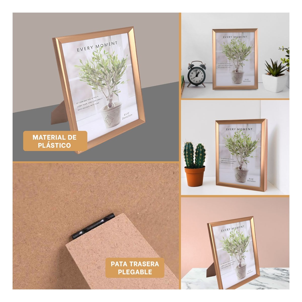 PACK6 PORTA IMAGEN CLASICO PARA SALA DORMITORIO U OFICINA CON ESTILO ATEMPORAL Y+PAPEL REGALO - 3