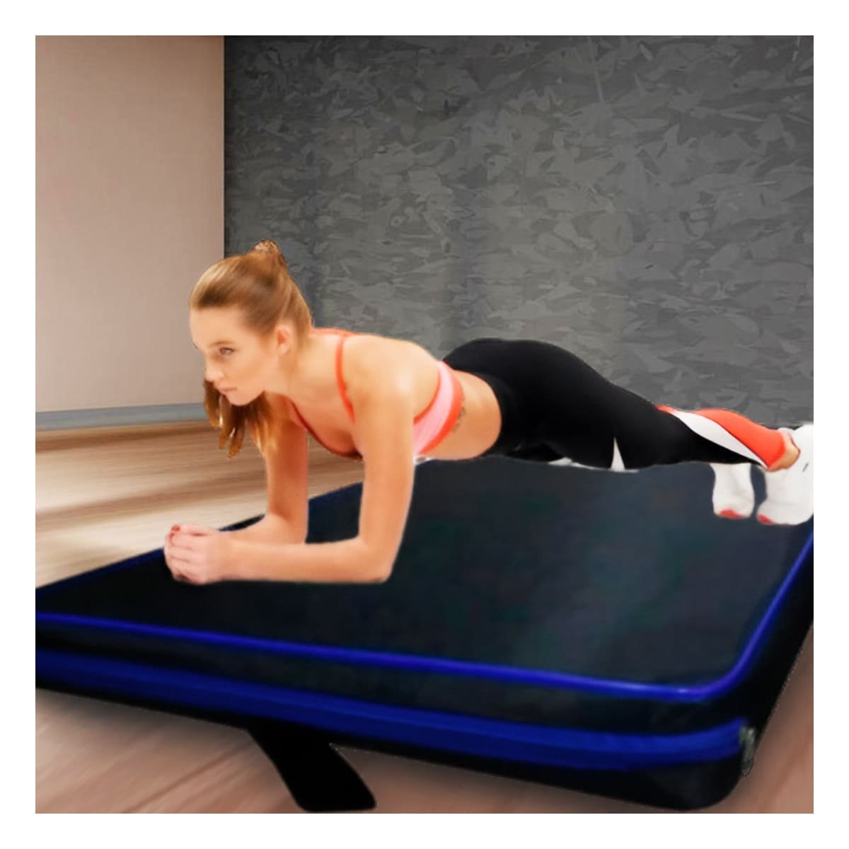 PACK2 BASE ACOLCHADA NEGRA TALLA L 1.5 M AMARILLO PARA FITNESS - 2