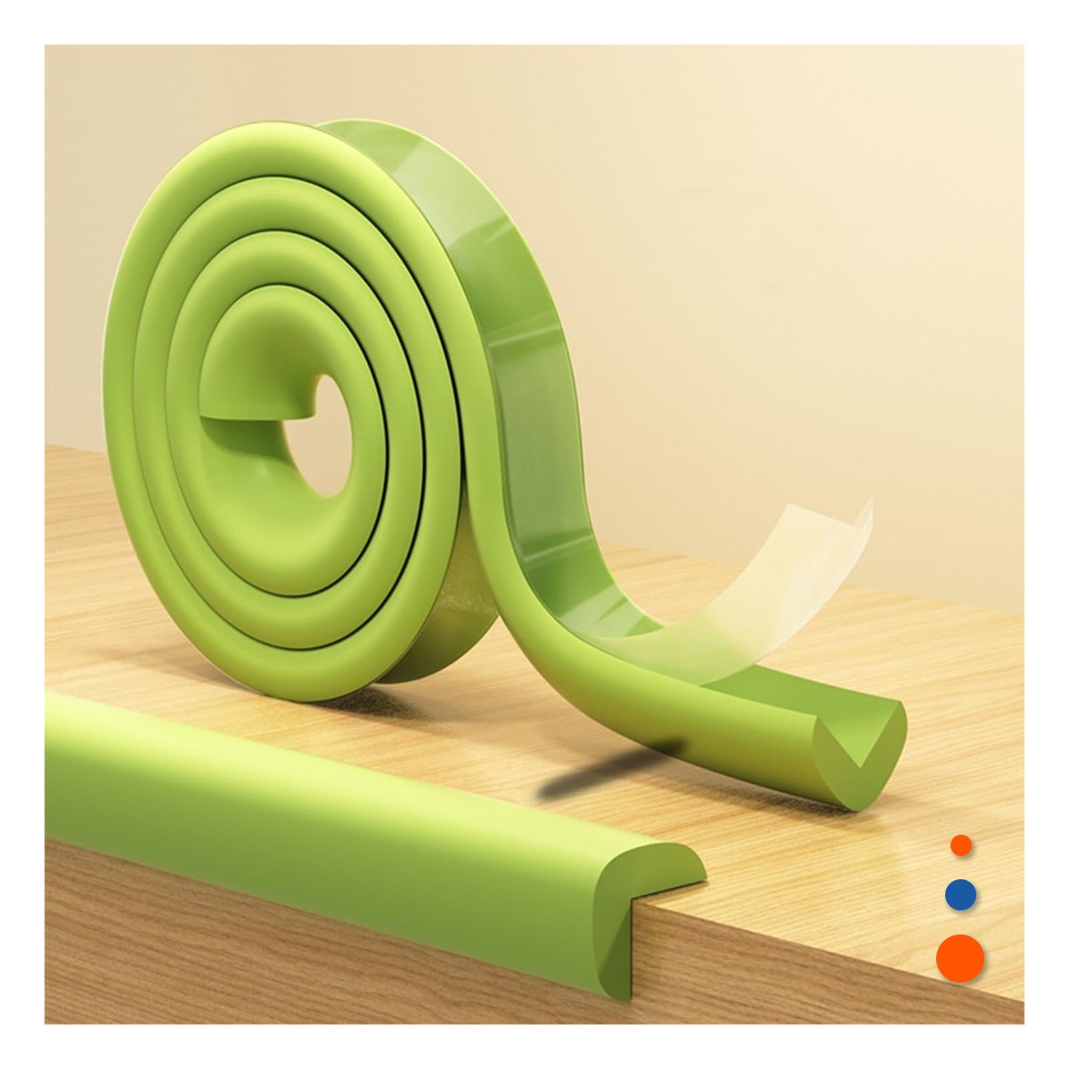 CINTA PROTECTORA DE BORDES ESPUMA 2 METROS VERDE LIMON USO DIARIO PLUS Y+POST IT - 2