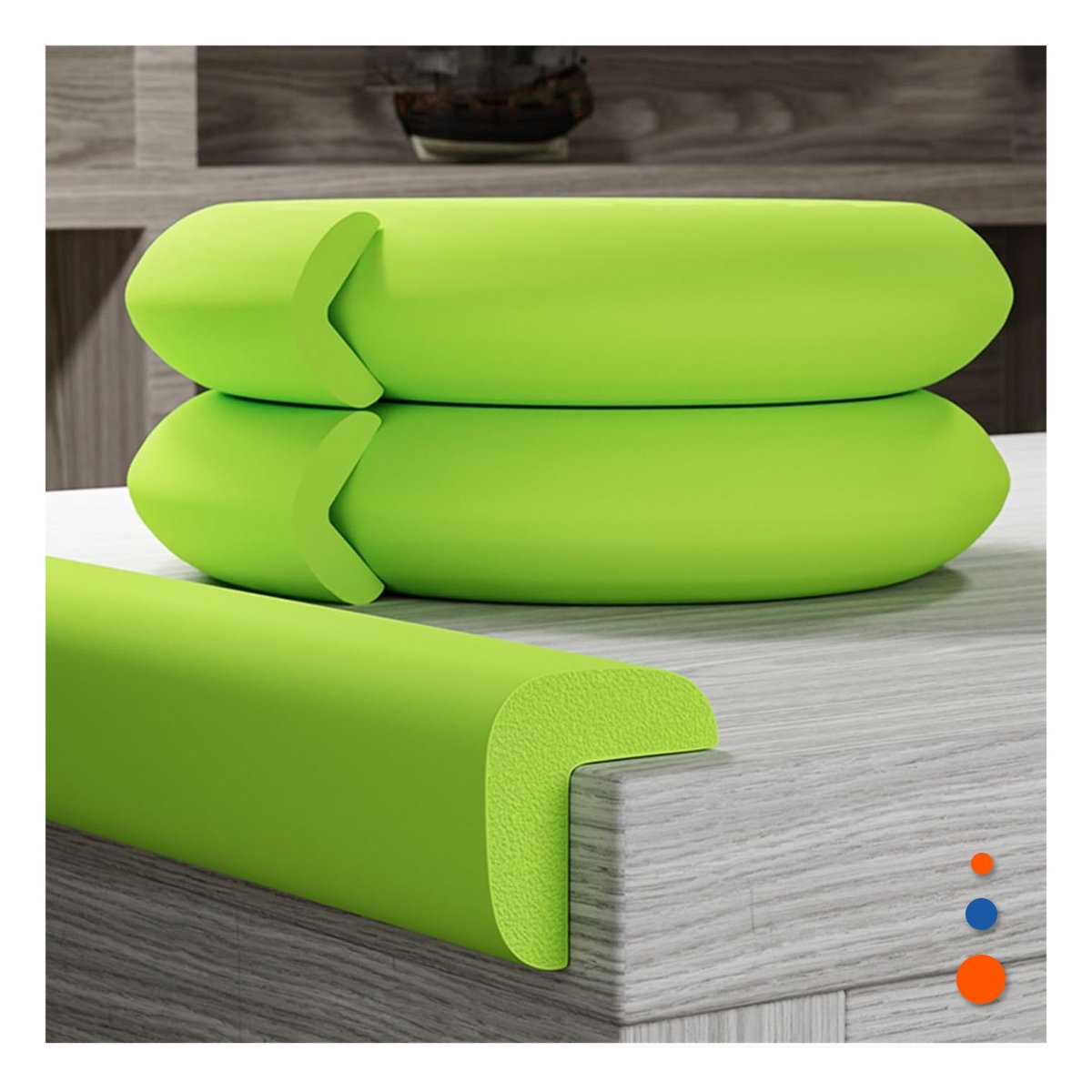 CINTA PROTECTORA DE BORDES ESPUMA 2 METROS VERDE LIMON USO DIARIO PLUS Y+POST IT - 3