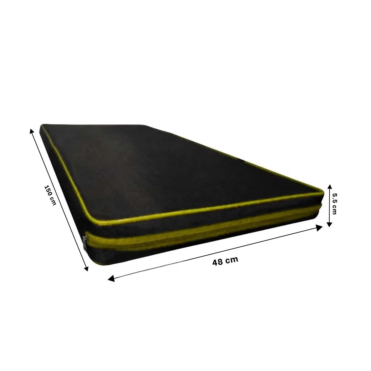 ESTERILLA FITNESS NEGRA TALLA L 1.5 M AMARILLO PARA ENTRENAMIENTO Y+LIGAS REGALO - 4