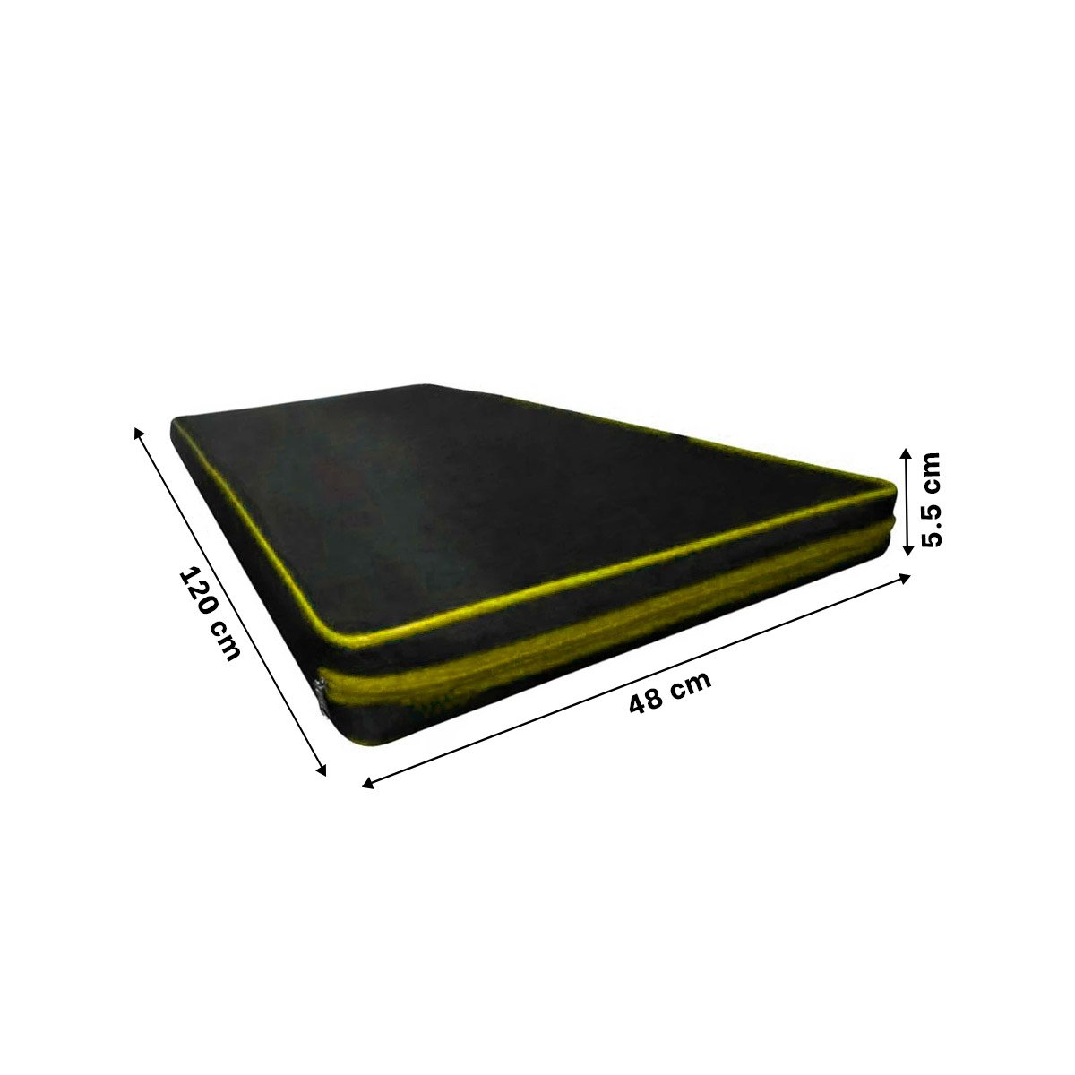 PACK2 COLCHONETA ACOLCHADA NEGRA TALLA L 1.5 M AMARILLO PARA CASA Y+REGALO STICKER - 4