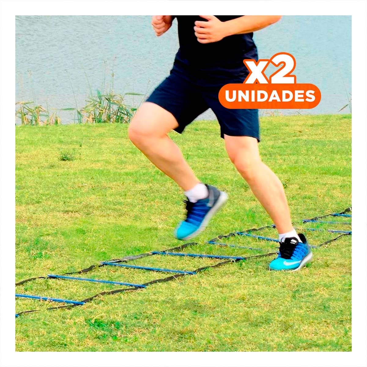 PACK2 ESCALINATA CON PESO DE 12 PASOS NEGRA PARA ENTRENAMIENTO FUNCIONAL Y+REGALO STICKER - 1