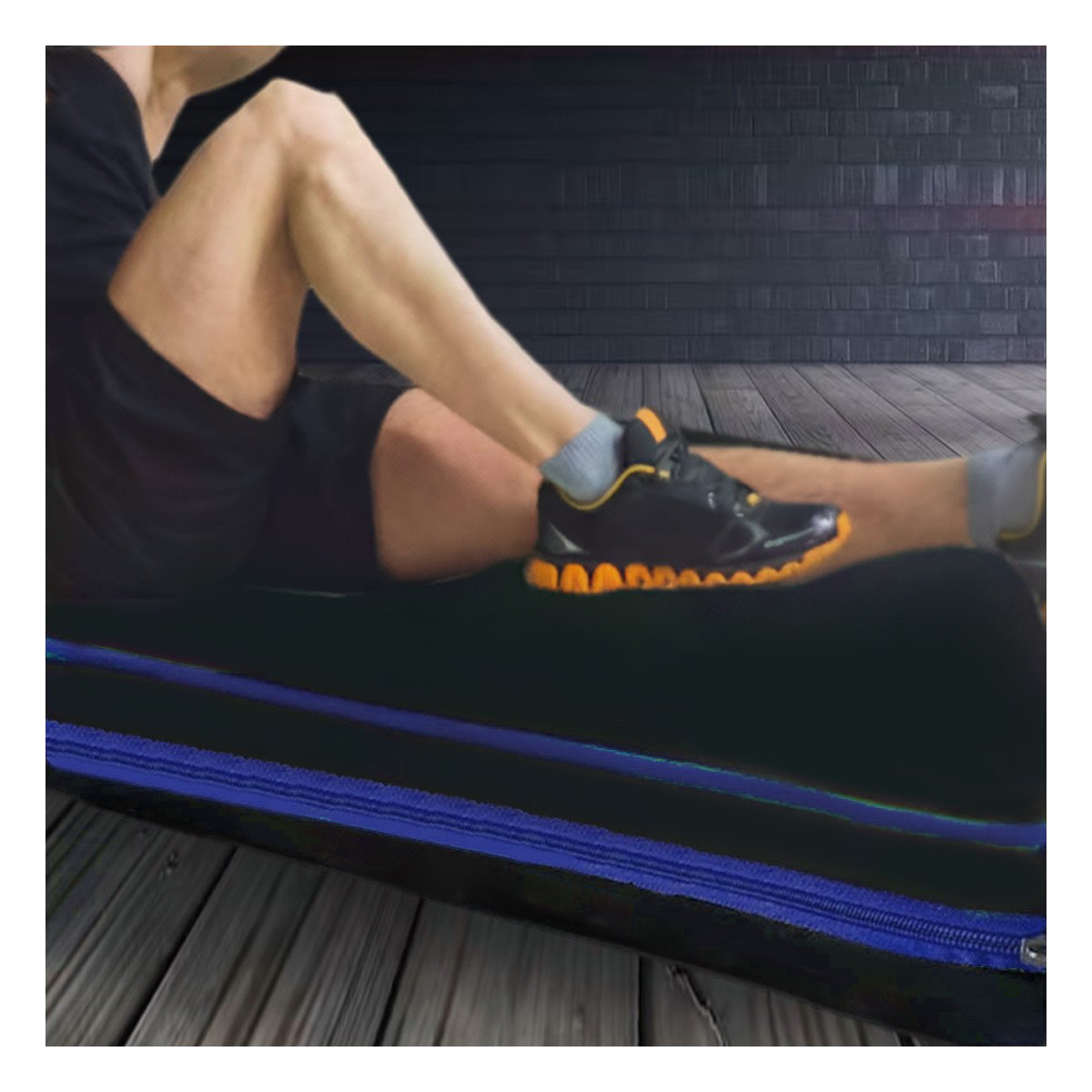 PACK2 BASE ACOLCHADA NEGRA TALLA L 1.5 M AMARILLO PARA FITNESS - 2