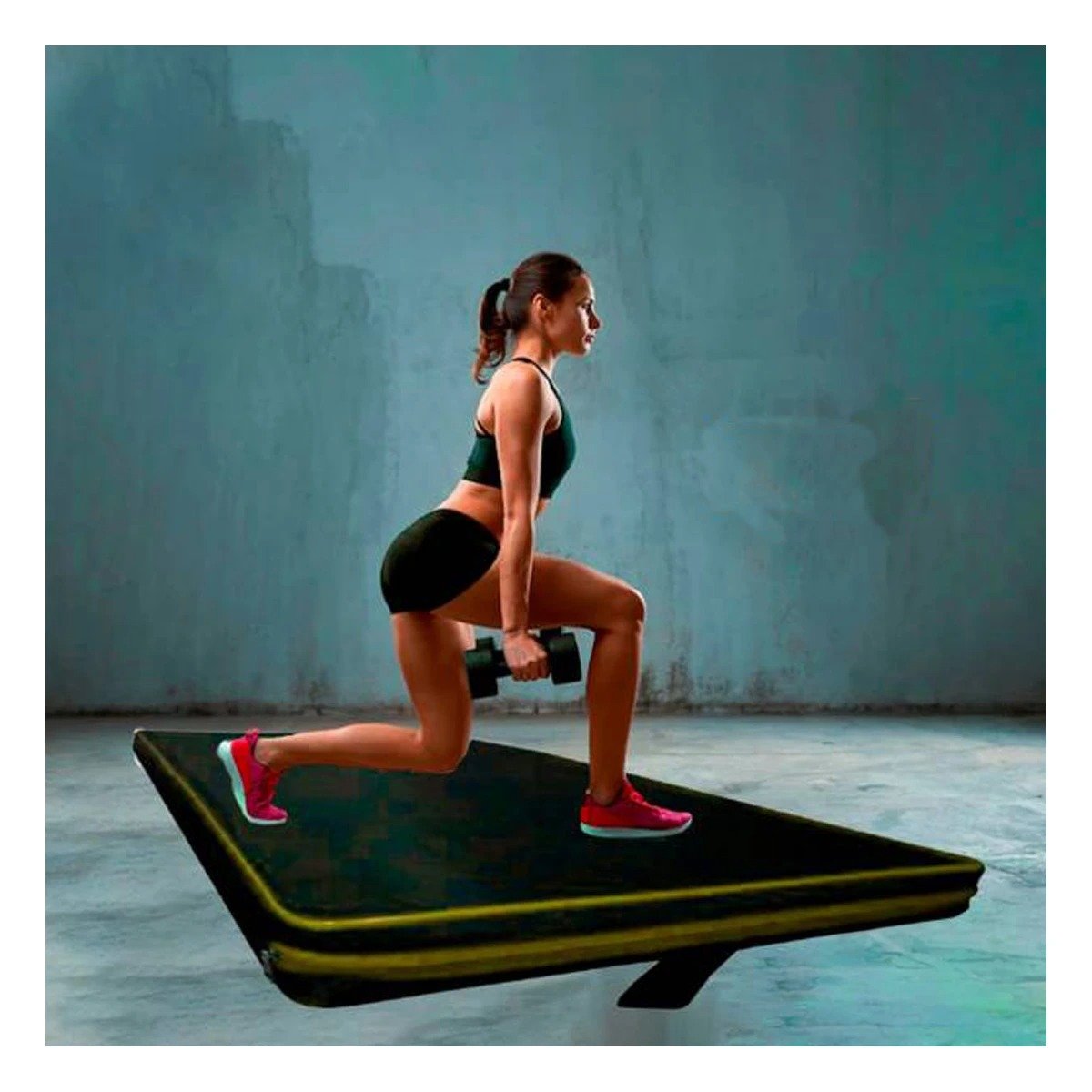 PACK2 BASE ACOLCHADA NEGRA TALLA L 1.5 M AMARILLO PARA FITNESS - 3