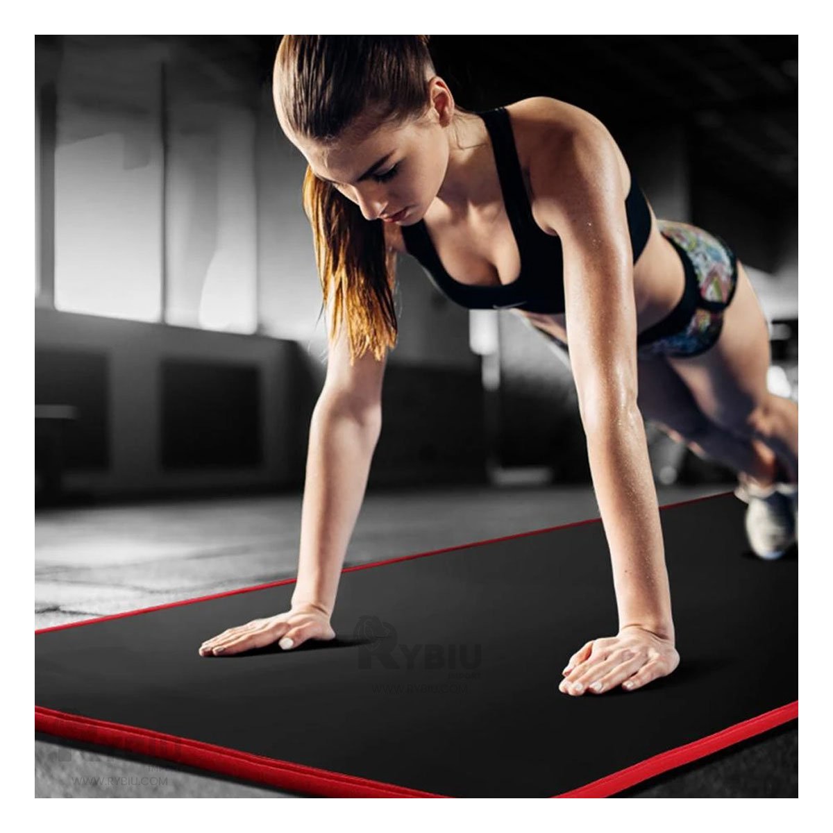 PACK2 BASE ACOLCHADA NEGRA TALLA L 1.5 M AMARILLO PARA FITNESS - 3