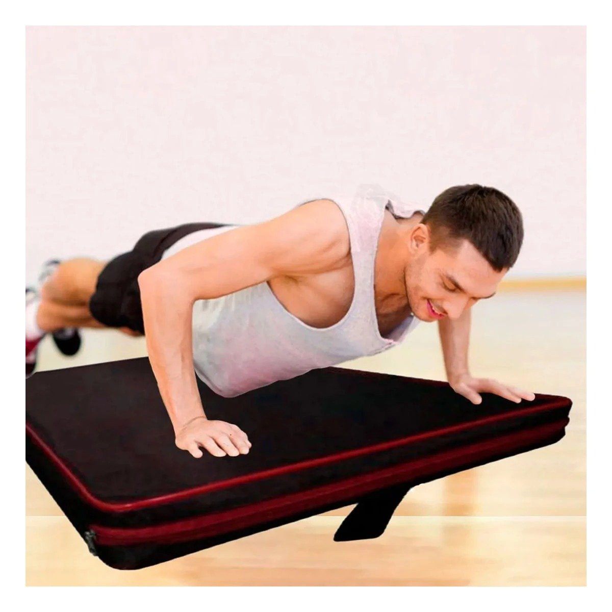 ESTERILLA FITNESS NEGRA TALLA L 1.5 M AMARILLO PARA ENTRENAMIENTO Y+LIGAS REGALO - 1