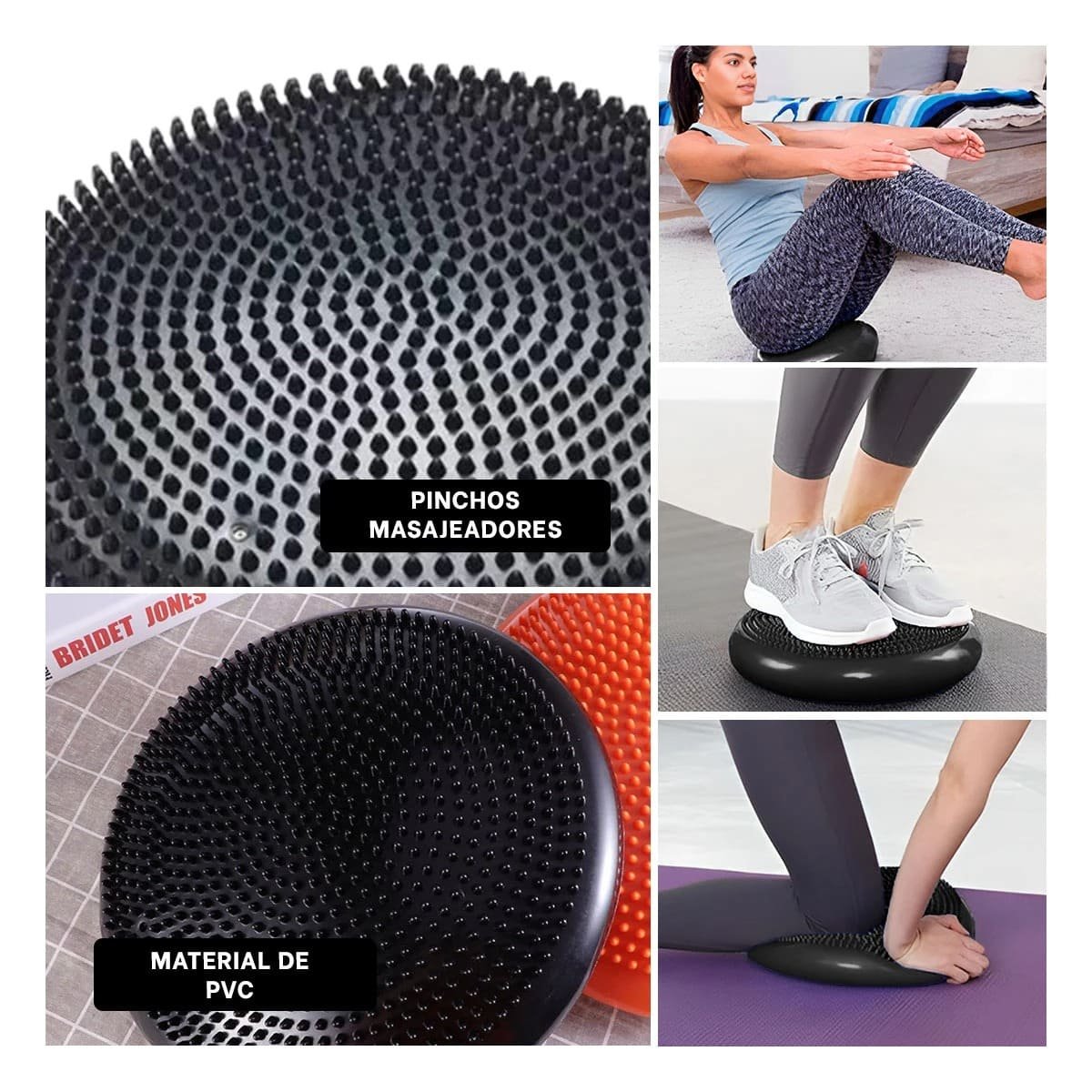 PACK4 TABLERO GIMNASIO BALANCIN PARA MEJORA DE EQUILIBRIO AZUL Y+REGALO STICKER - 2