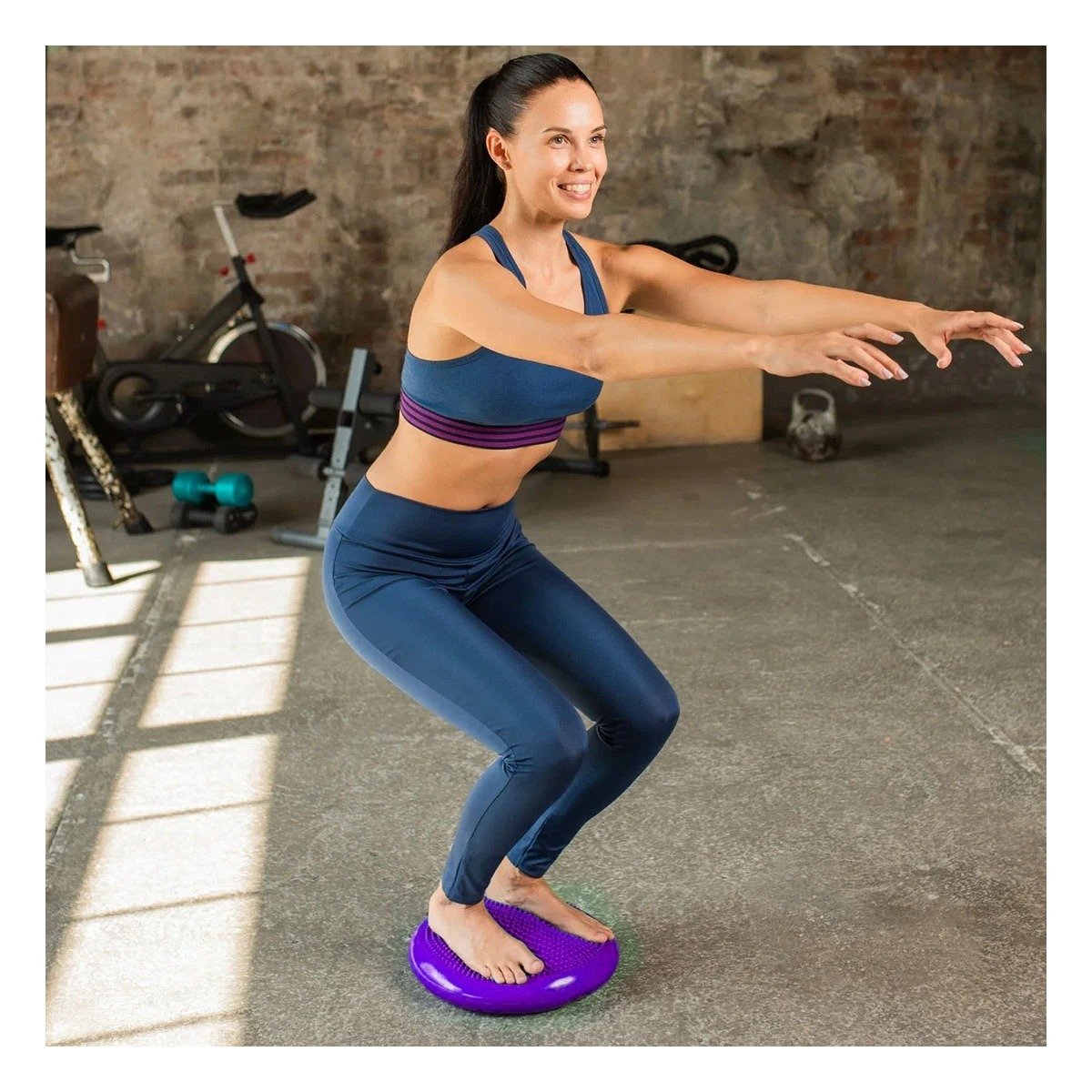 PACK2 PLATAFORMA GIMNASIO BALANCIN PARA EJERCICIOS FUNCIONALES AZUL Y+REGALO STICKER - 3