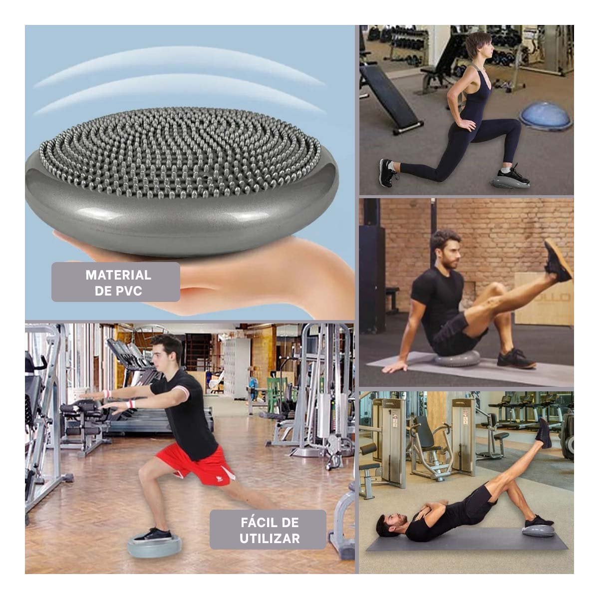 PACK2 DISCO GIMNASIO BALANCIN PARA ENTRENAMIENTO COMPLETO AZUL Y+PAPEL REGALO - 3