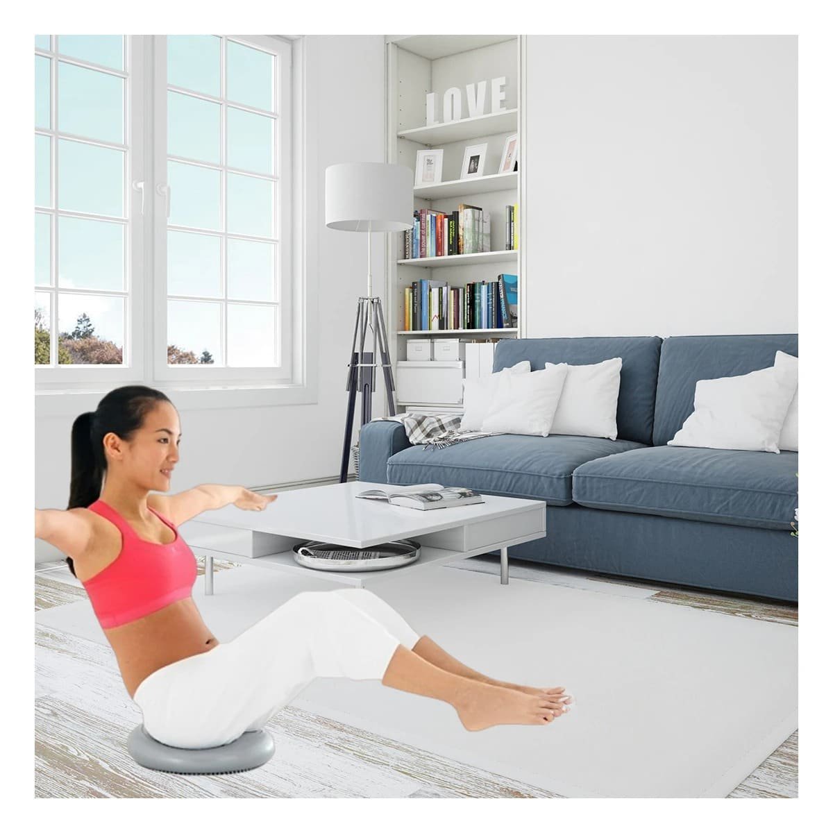 PACK2 DISCO GIMNASIO BALANCIN PARA ENTRENAMIENTO COMPLETO AZUL Y+PAPEL REGALO - 5
