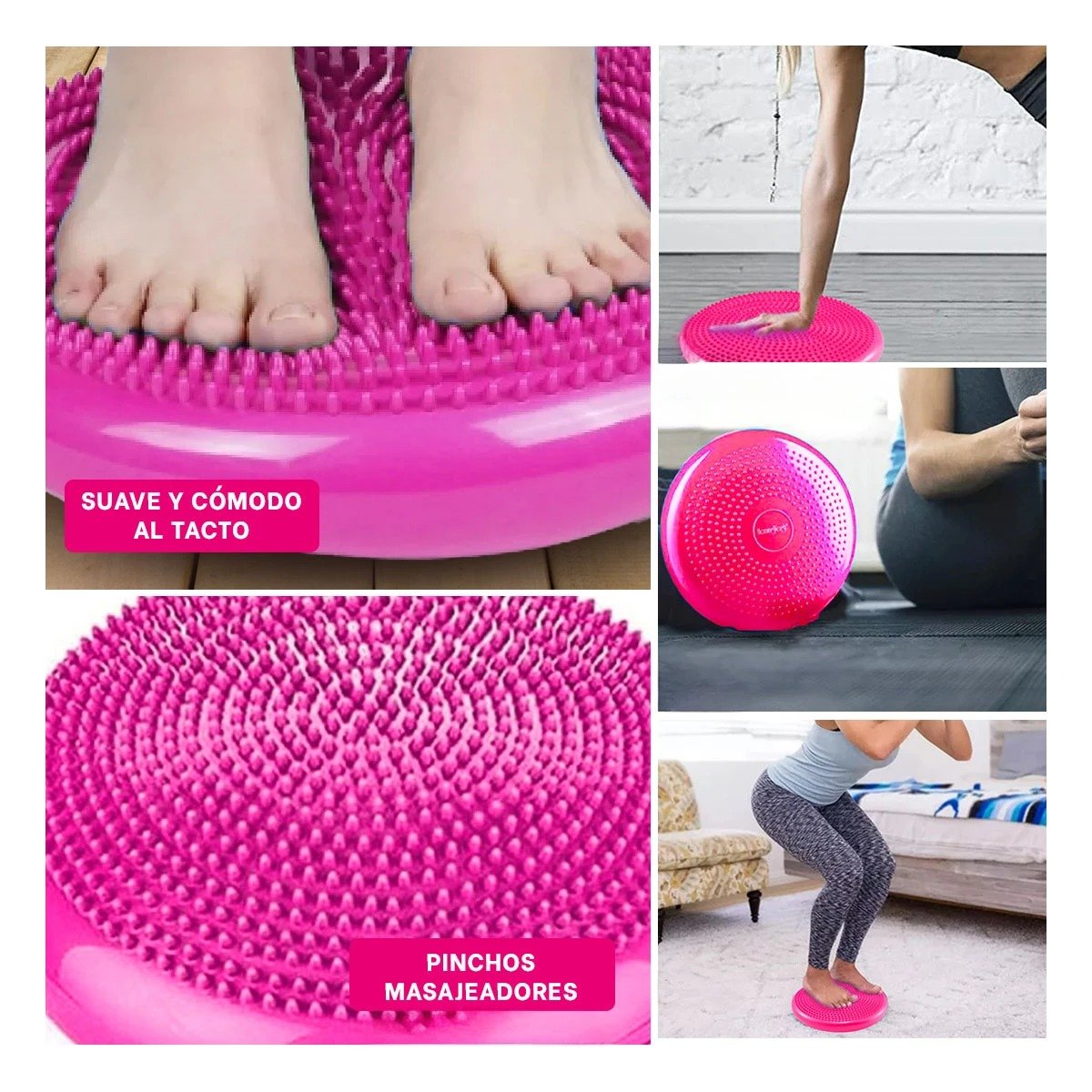 PACK4 TABLERO GIMNASIO BALANCIN PARA MEJORA DE EQUILIBRIO AZUL Y+REGALO STICKER - 2