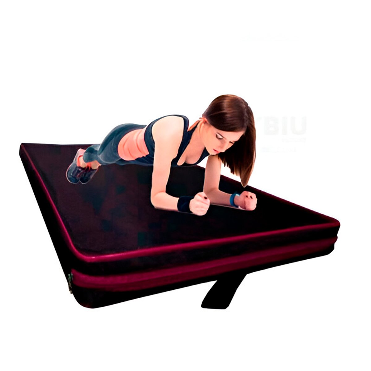 ESTERILLA FITNESS NEGRA TALLA L 1.5 M AMARILLO PARA ENTRENAMIENTO Y+LIGAS REGALO - 3