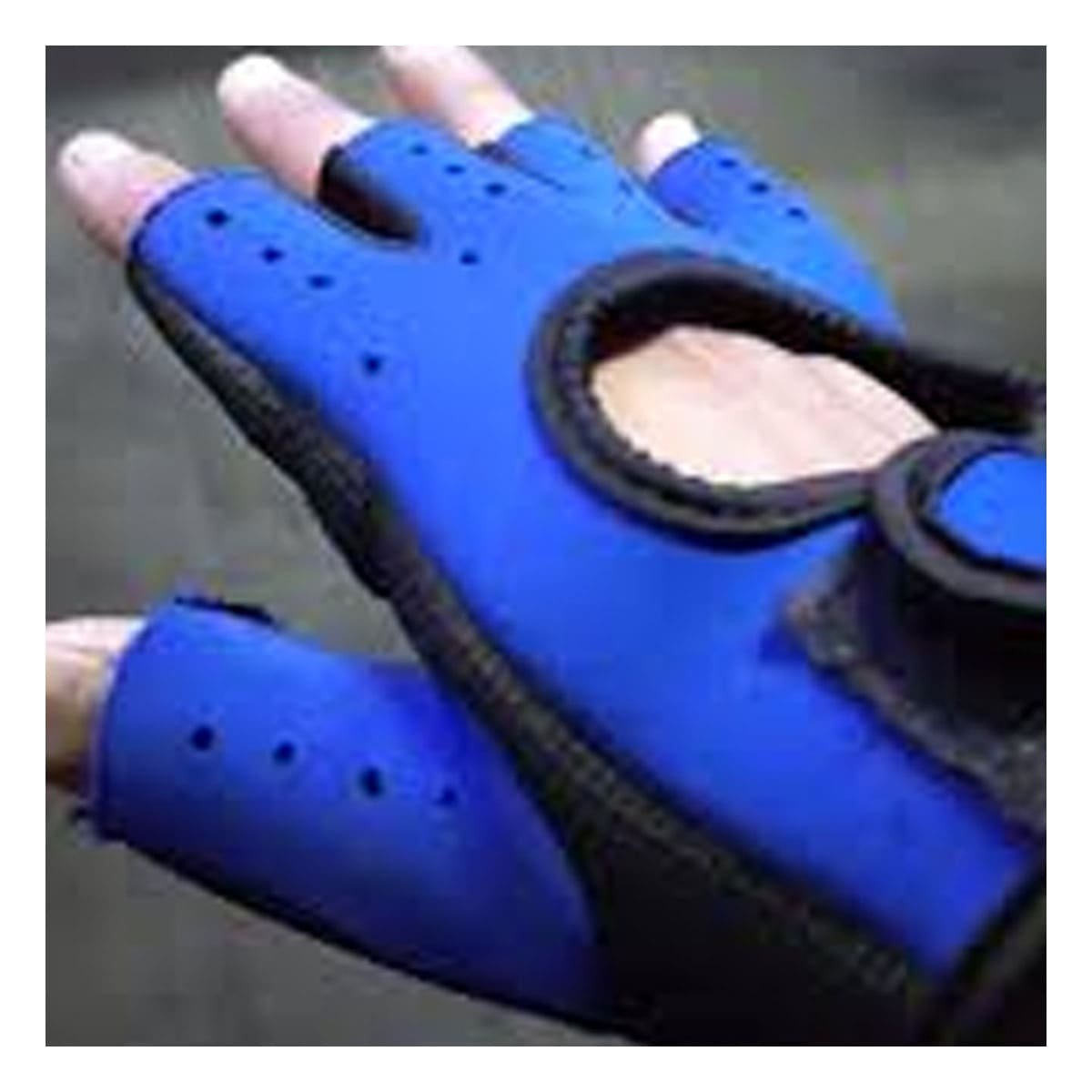 MANOPLAS DEPORTIVAS AZUL ENCIMA COMODAS Y FLEXIBLES PARA ENTRENAMIENTO - 2