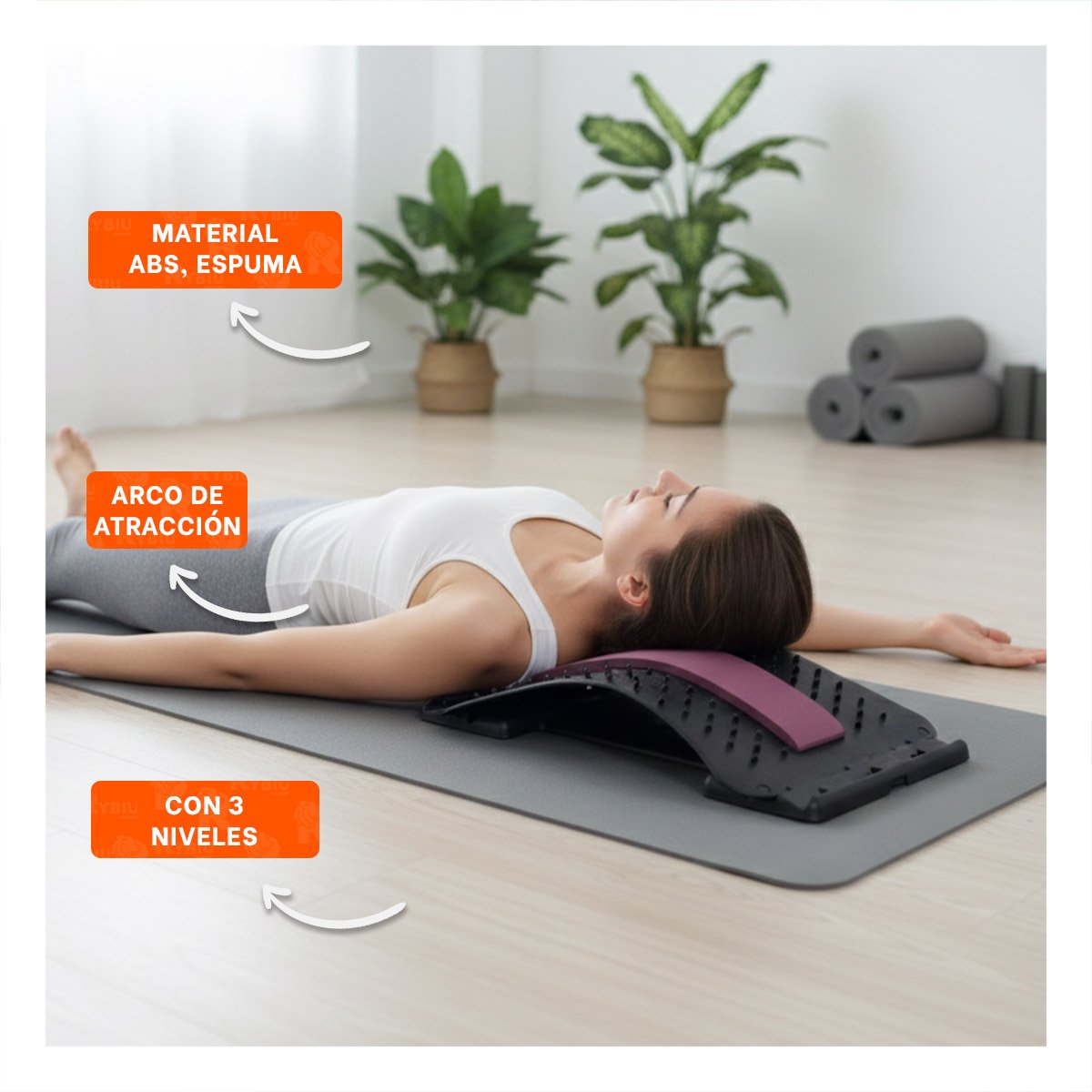PACK6 COJIN LUMBAR GUINDA SUAVE PARA MASAJES Y BIENESTAR GENERAL Y+PAPEL REGALO - 2