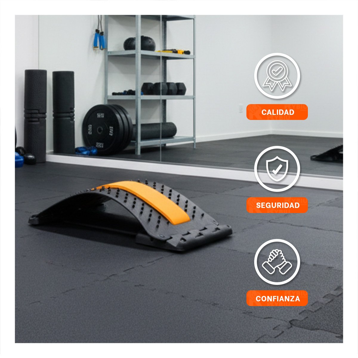 PACK2 ALMOHADILLA LUMBAR NARANJA SUAVE PARA MASAJES Y BIENESTAR GENERAL Y+REGALO STICKER - 5